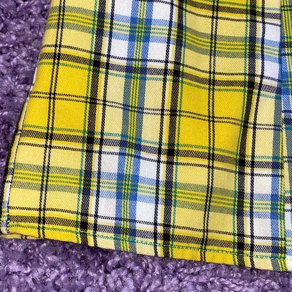 S VTG Y2k Forever21 Yellow Plaid Print Preppy Clueless Mini Dress - Picture 5 of 6